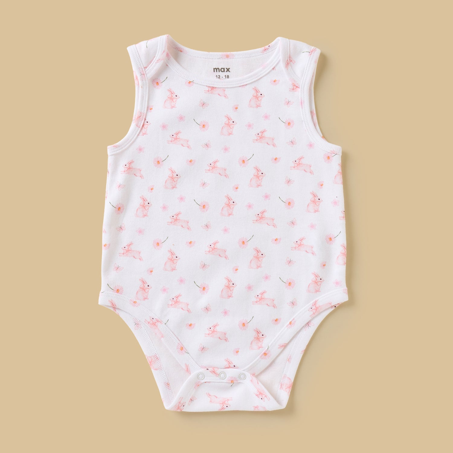 Pack of 5 - Assorted Cotton Sleeveless Bodysuit