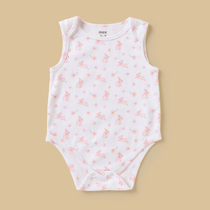 Pack of 5 - Assorted Cotton Sleeveless Bodysuit