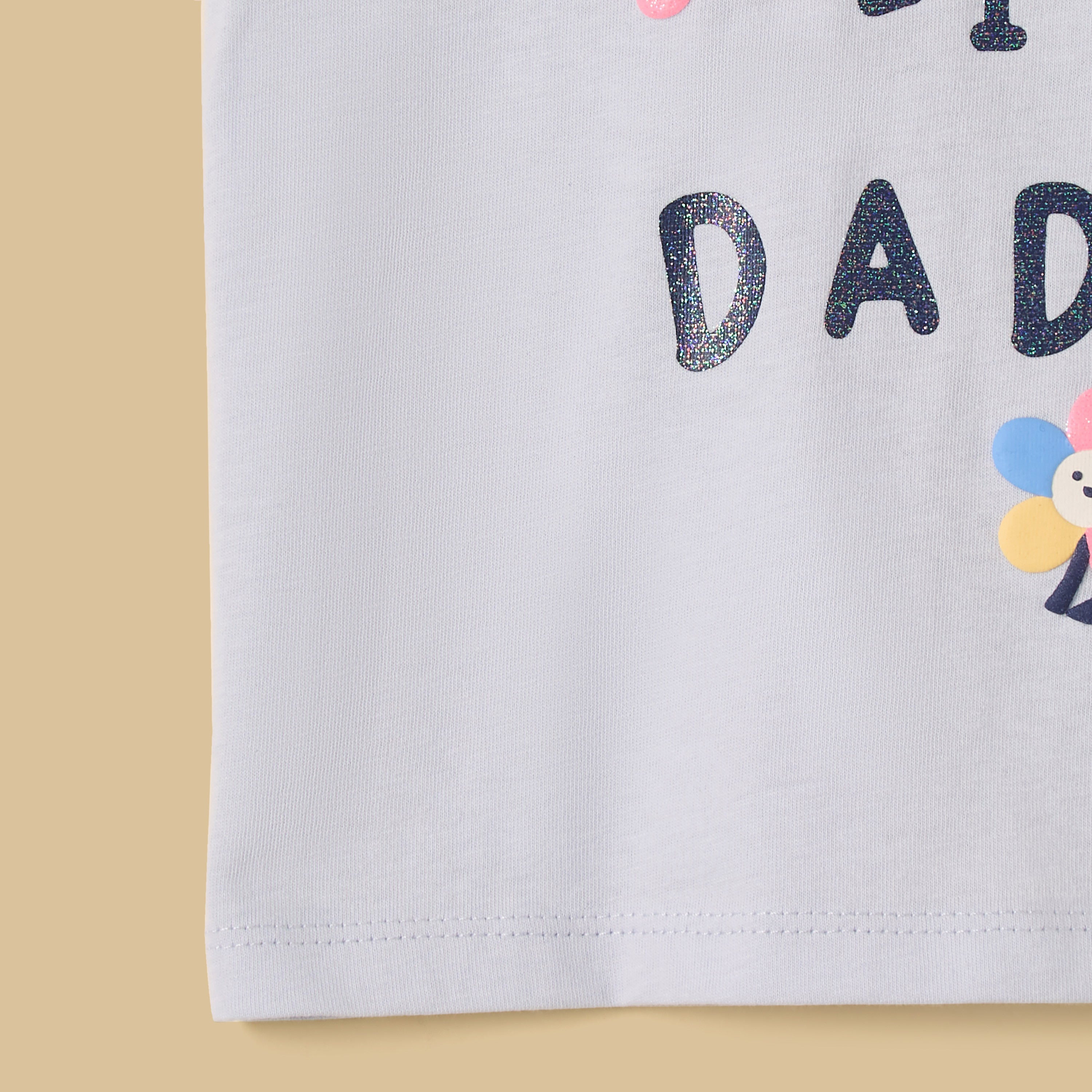 Graphic Print Cotton Top with Ruffles