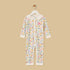 Floral Print Cotton Sleepsuit with Eyelet Collar - White / 12-18 mths