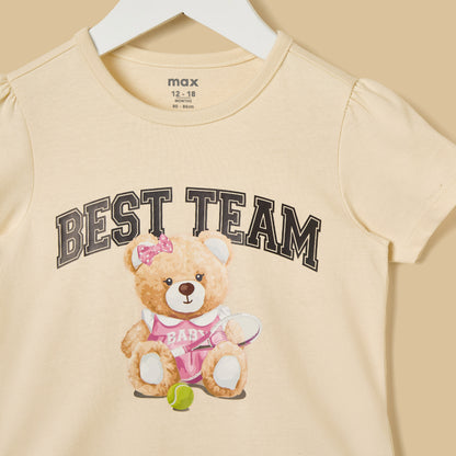 Teddy Bear Print T-shirt