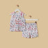 Bow Print Cotton Top and Shorts Set - White / 12-18 mths