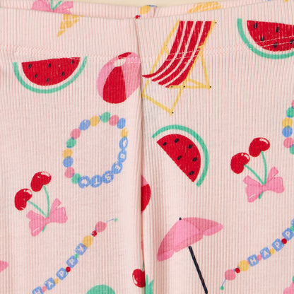 Printed T-shirt and Short Leggings Set