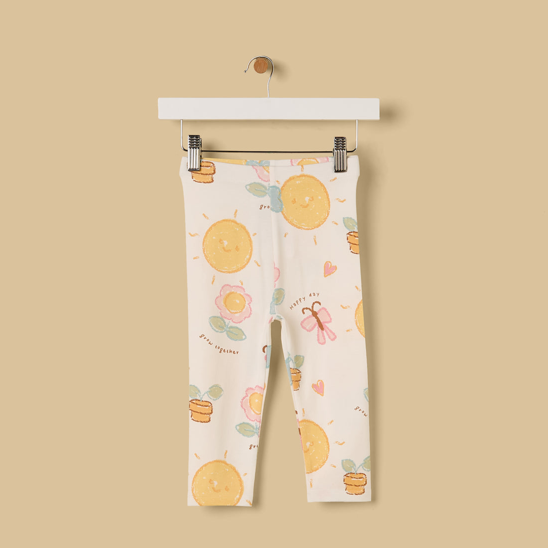 Graphic Print Leggings - Cream / 12-18 mths
