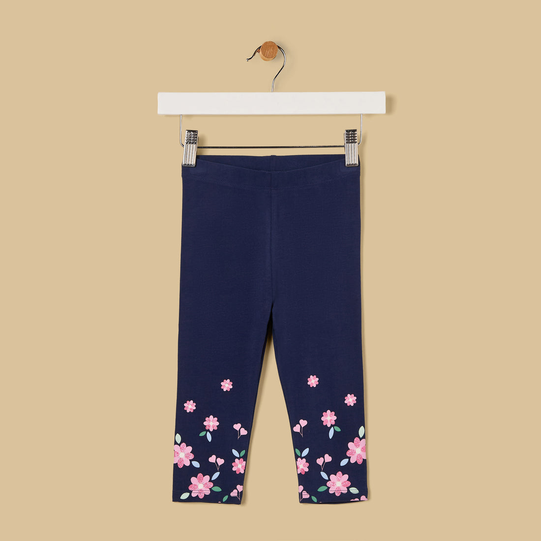 Floral Print Leggings - Blue / 12-18 mths