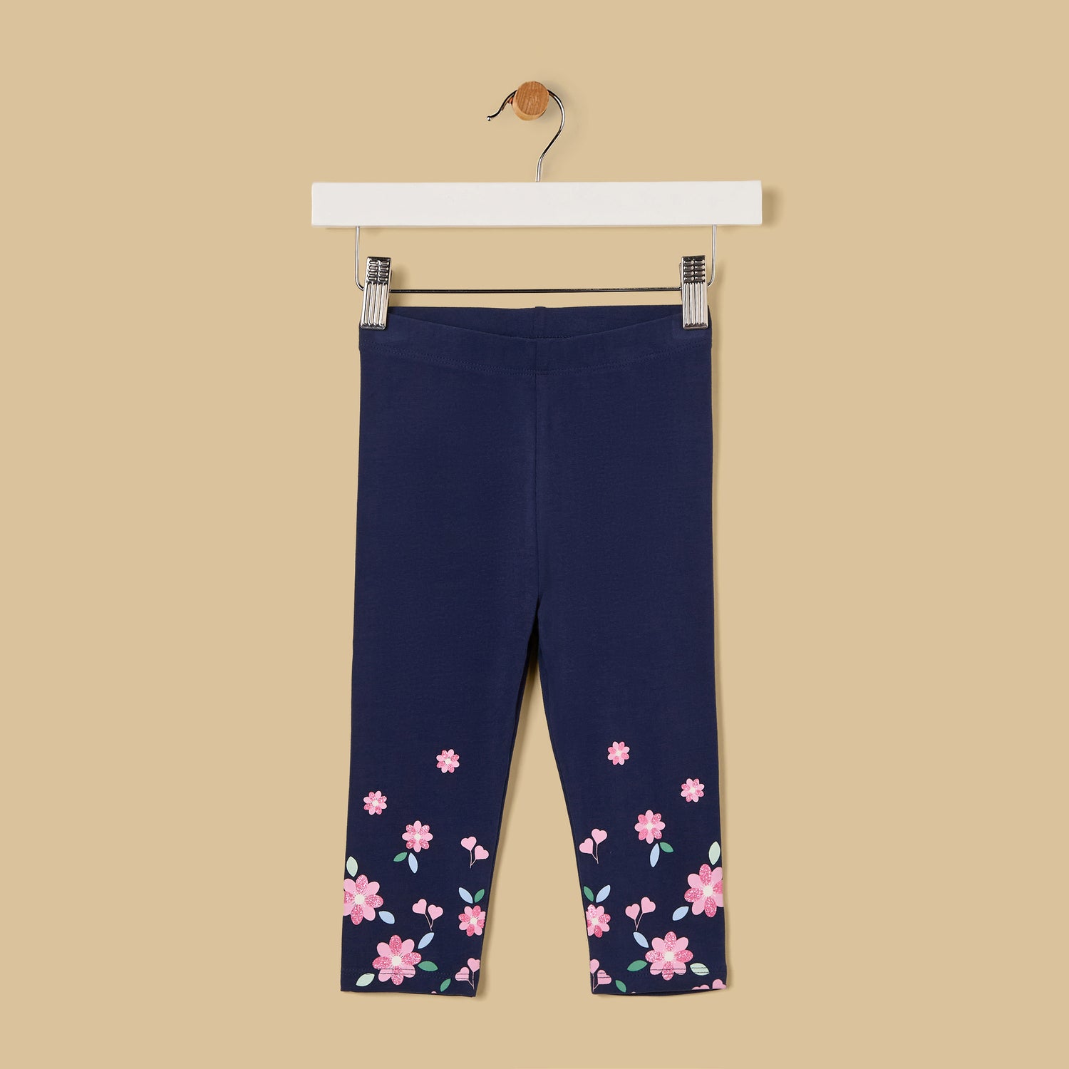 Floral Print Leggings - Blue / 12-18 mths