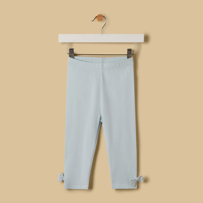 Bow Accent Leggings - Blue / 12-18 mths