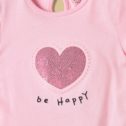 Heart Sequin Embellished Top