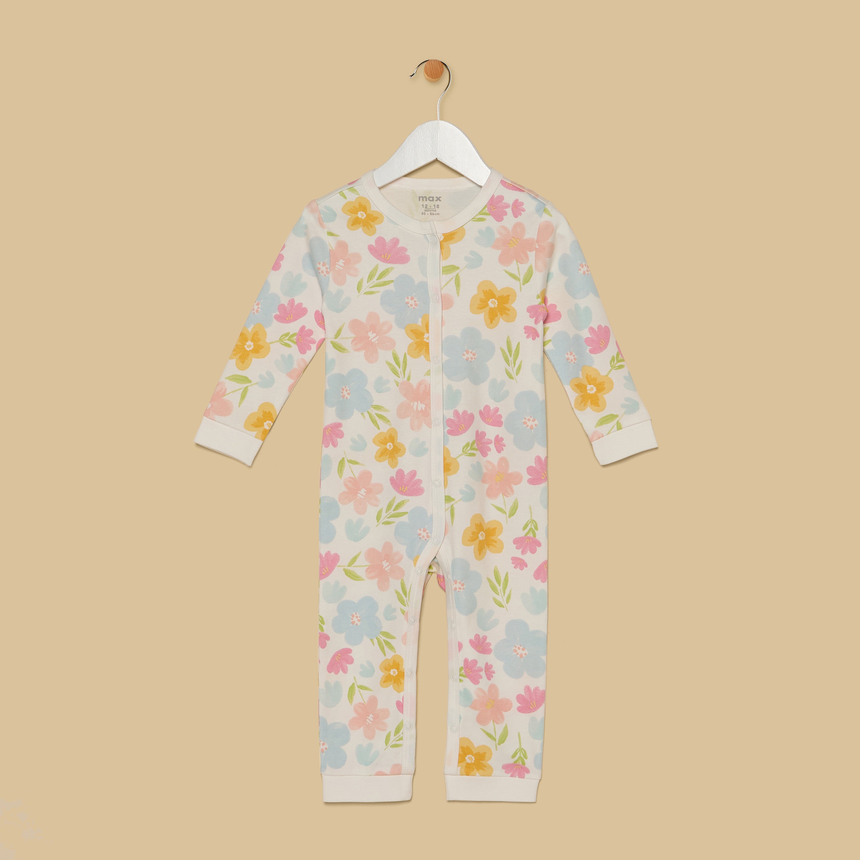 Pack of 2 - Floral Print Sleepsuit