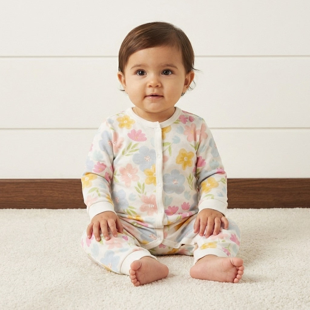 Pack of 2 - Floral Print Sleepsuit