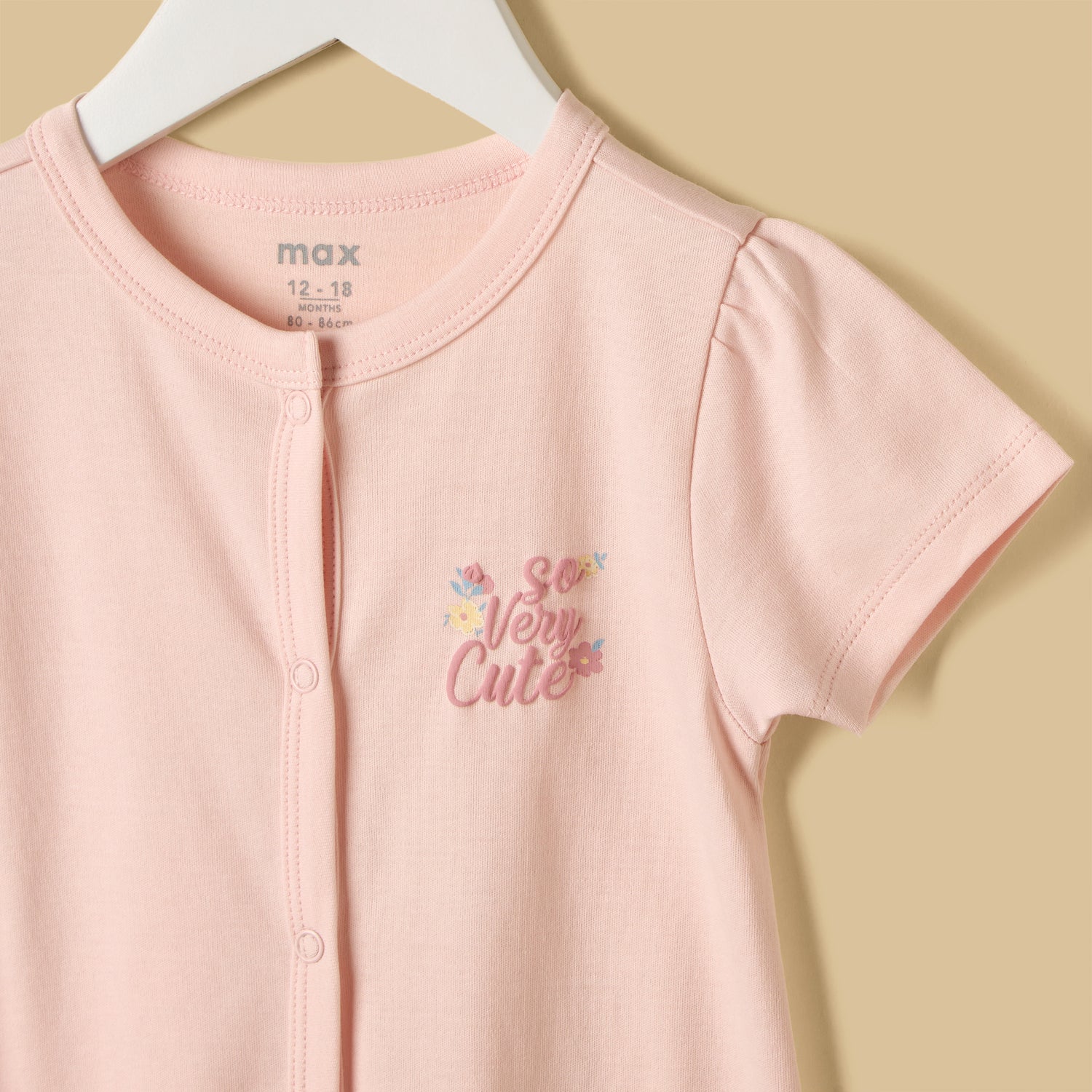 Printed Romper and Sleepsuit Set