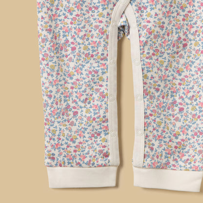 Printed Romper and Sleepsuit Set