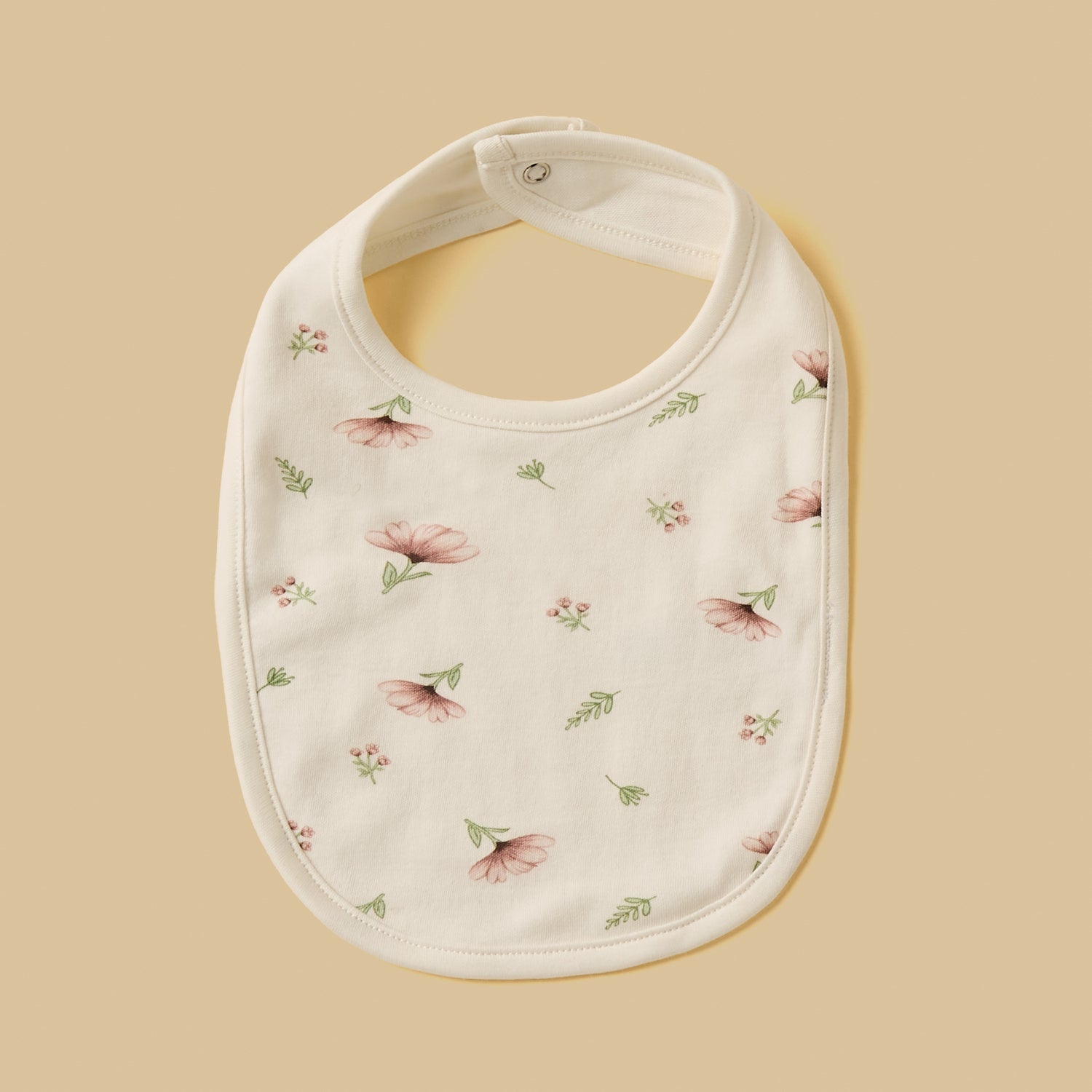 Pack of 3 - Assorted Cotton Bib with Snap Button Closure