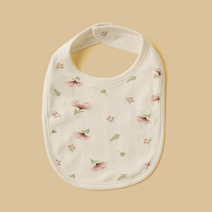 Pack of 3 - Assorted Cotton Bib with Snap Button Closure