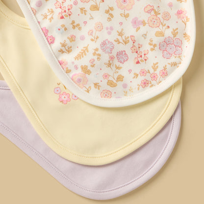 Pack of 3 - Floral Print Cotton Bib