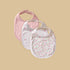Pack of 3 - Printed Bib with Button Closure - Pink