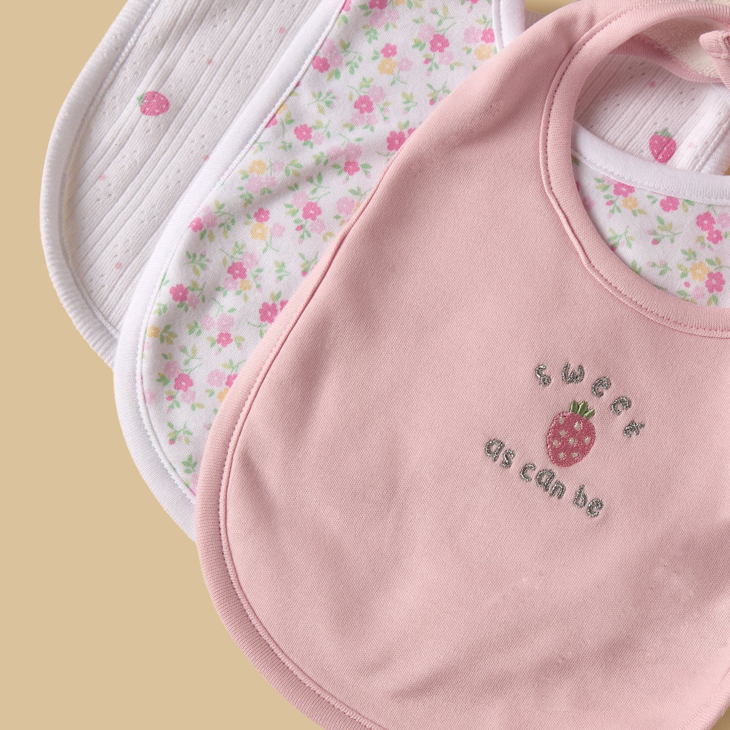Pack of 3 - Printed Bib with Button Closure