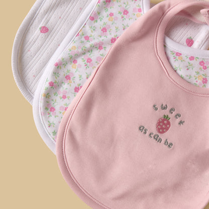 Pack of 3 - Printed Bib with Button Closure