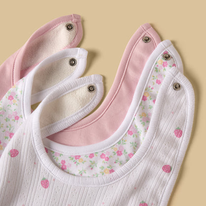Pack of 3 - Printed Bib with Button Closure
