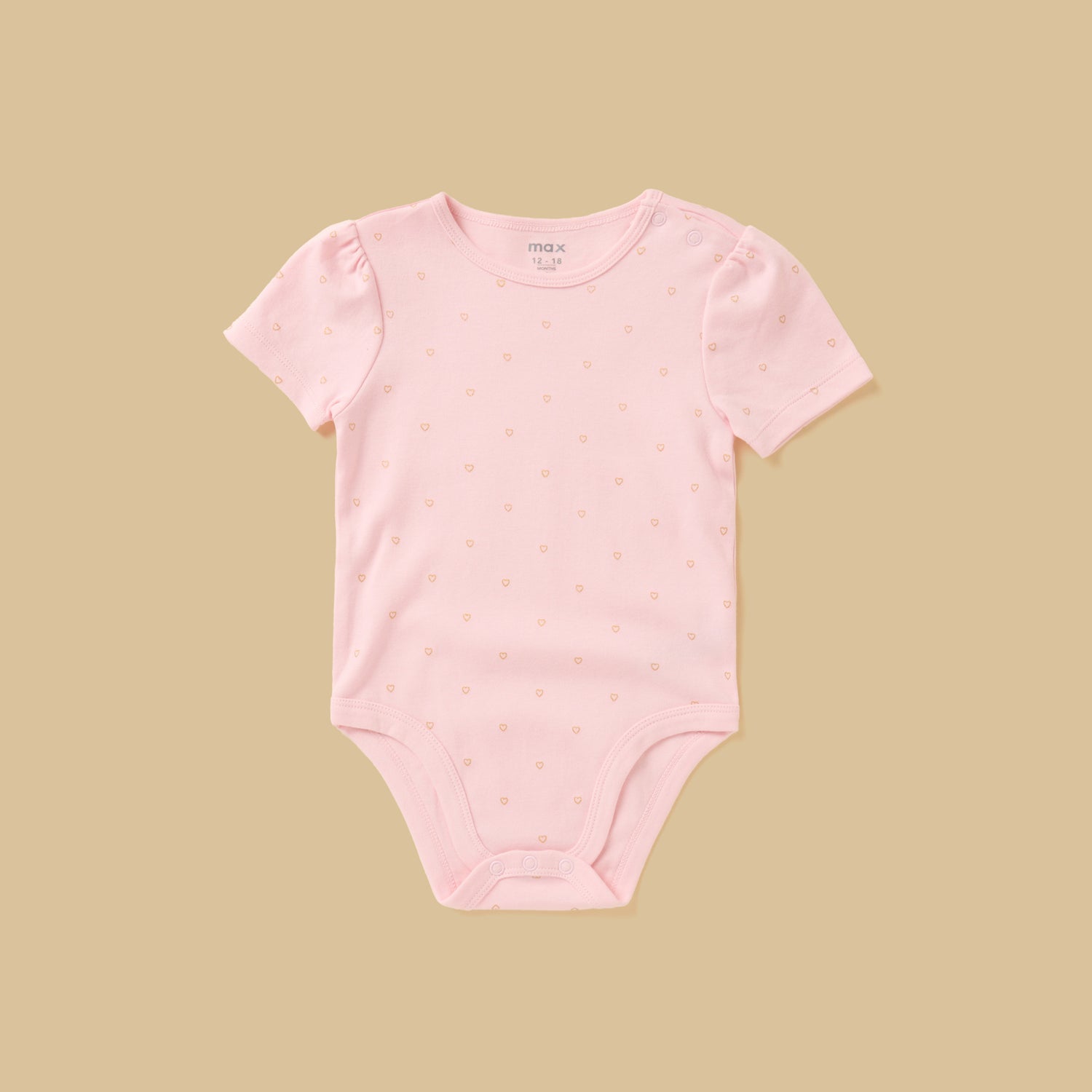 Pack of 3 - Heart Print Sleeveless Bodysuit