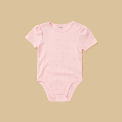 Pack of 3 - Heart Print Sleeveless Bodysuit
