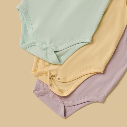 Pack of 3 - Sleeveless Bodysuit with Button Closure