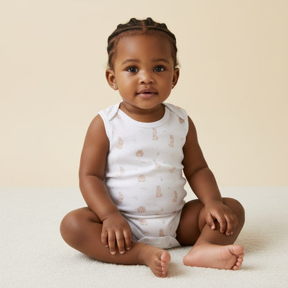 Pack of 3 - Assorted Sleeveless Bodysuit