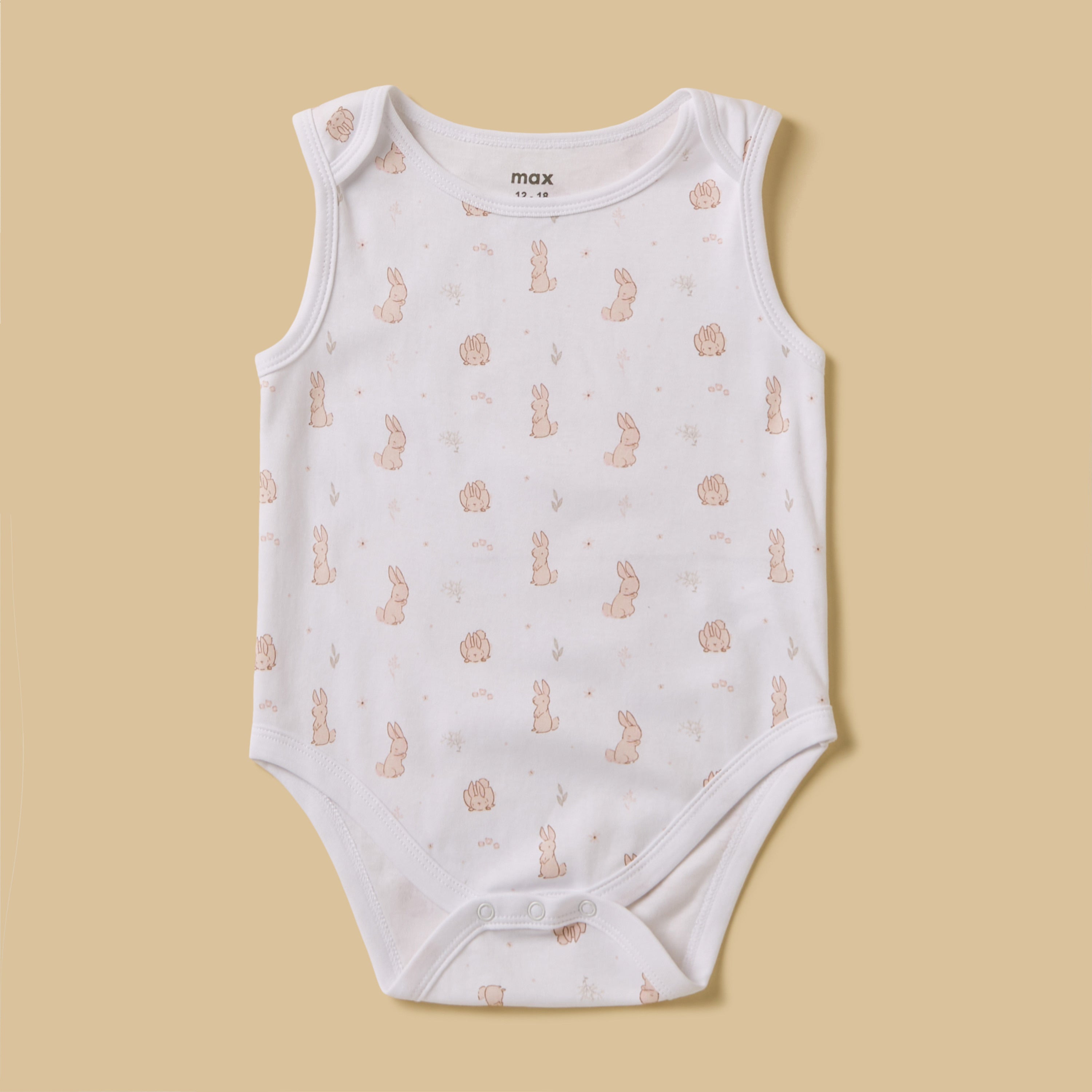 Pack of 3 - Assorted Sleeveless Bodysuit