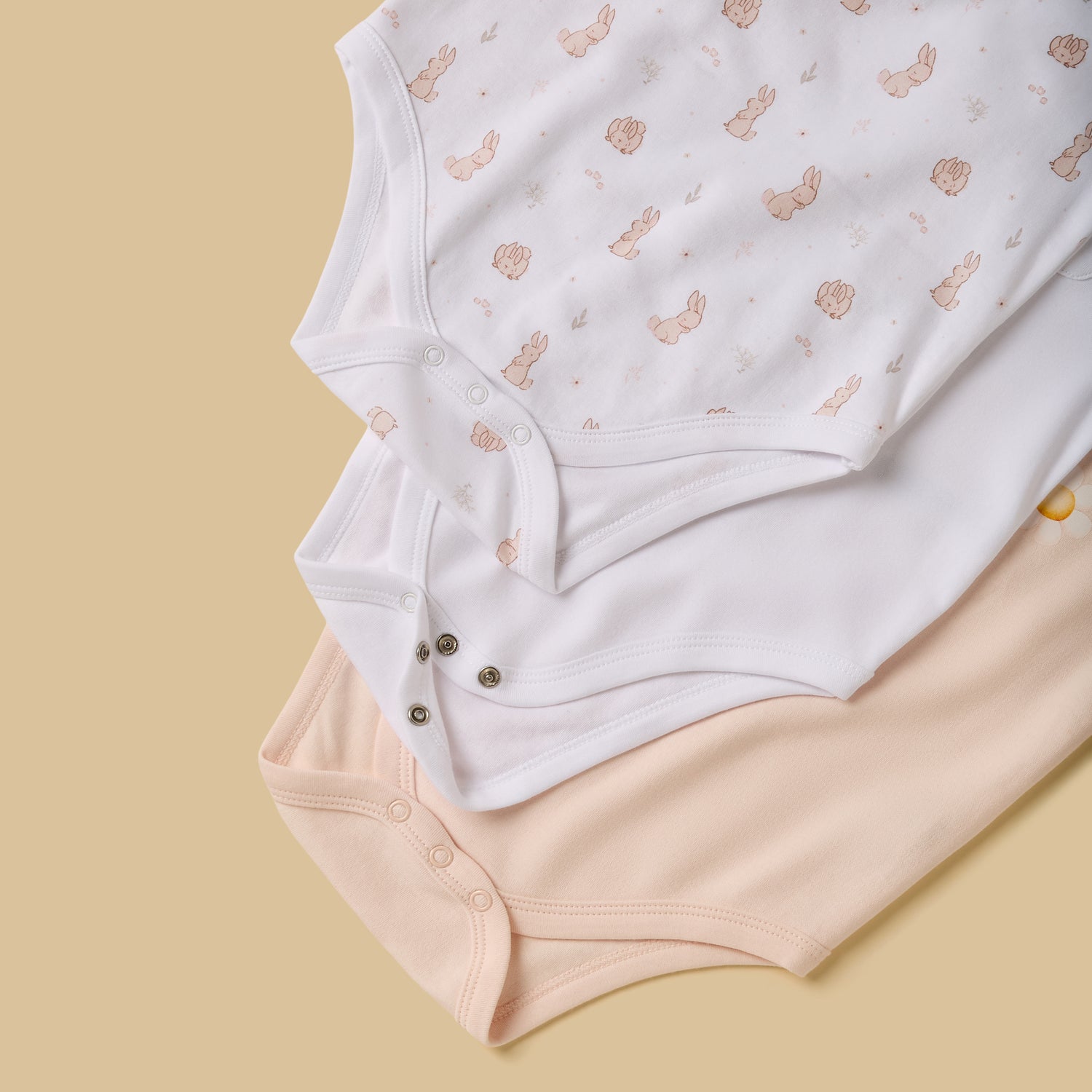 Pack of 3 - Assorted Sleeveless Bodysuit