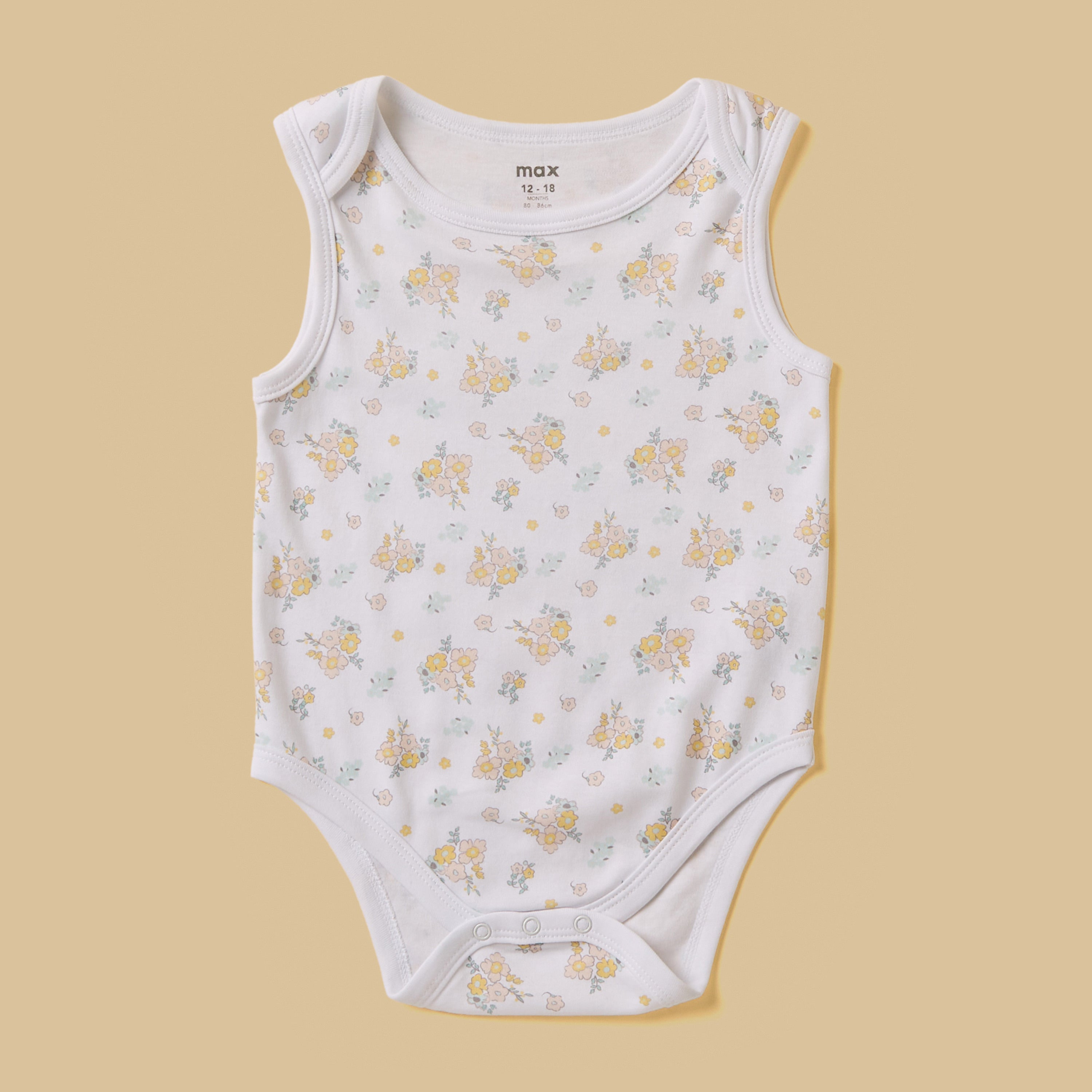 Pack of 3 - Assorted Sleeveless Bodysuit