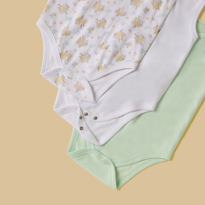 Pack of 3 - Assorted Sleeveless Bodysuit