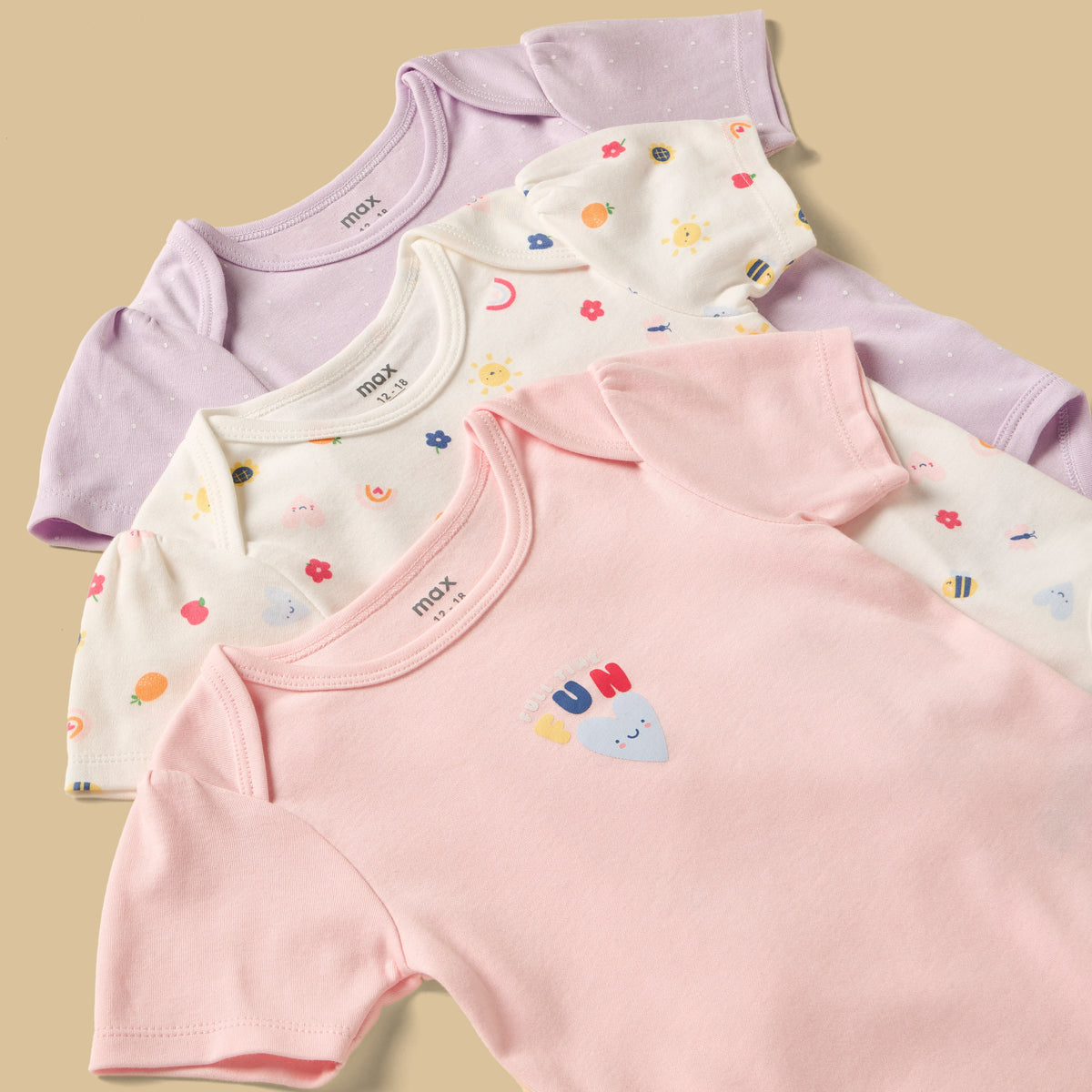 Pack of 3 - Printed Bodysuit