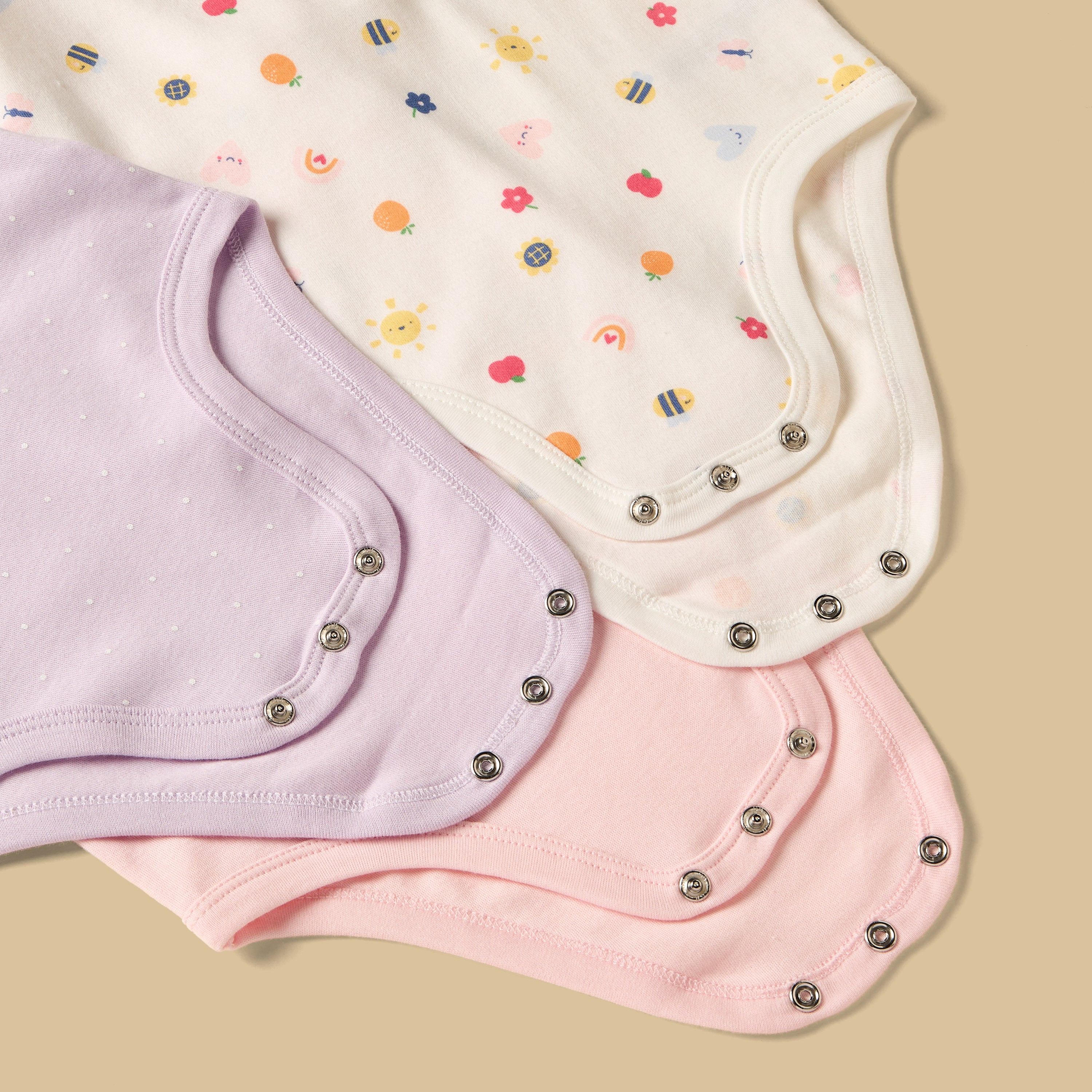 Pack of 3 - Printed Bodysuit