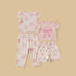 Pack of 2 - Bow Print Cotton Pyjama Set - Pink / 12-18 mths