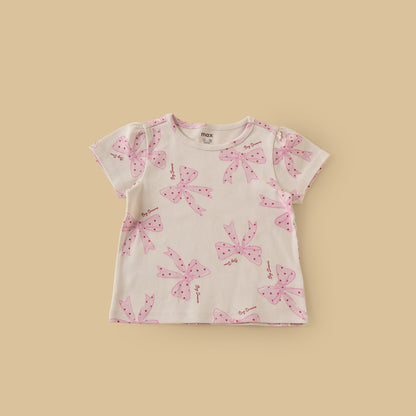 Pack of 2 - Bow Print Cotton Pyjama Set