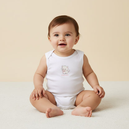Pack of 5 - Cat Print Cotton Bodysuit