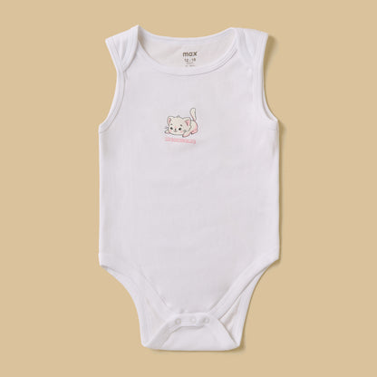 Pack of 5 - Cat Print Cotton Bodysuit