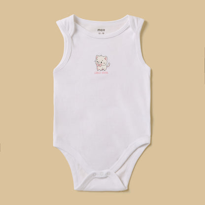 Pack of 5 - Cat Print Cotton Bodysuit