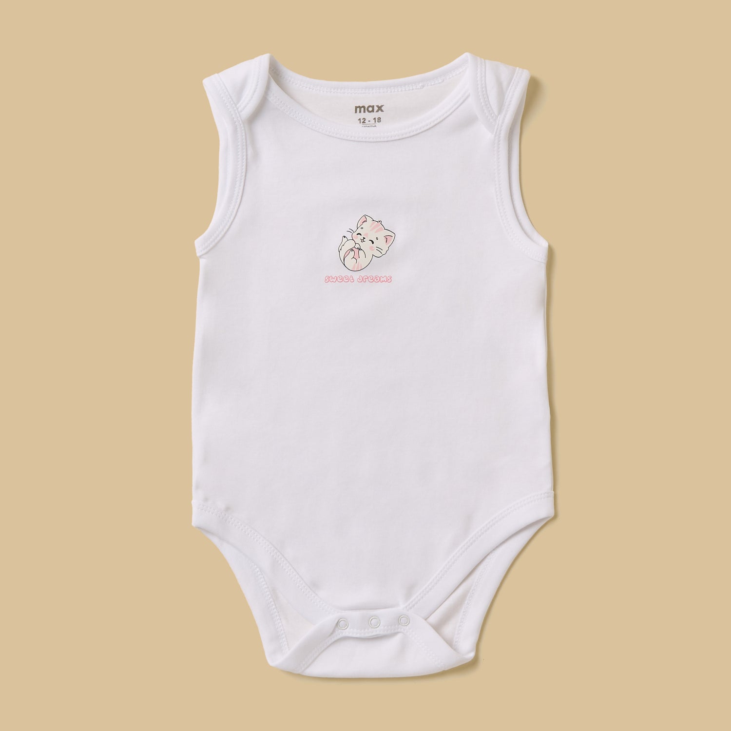 Pack of 5 - Cat Print Cotton Bodysuit