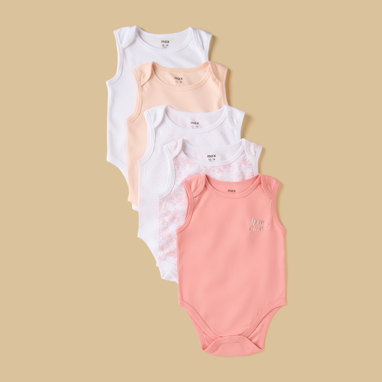 Pack of 5 - Assorted Cotton Bodysuit