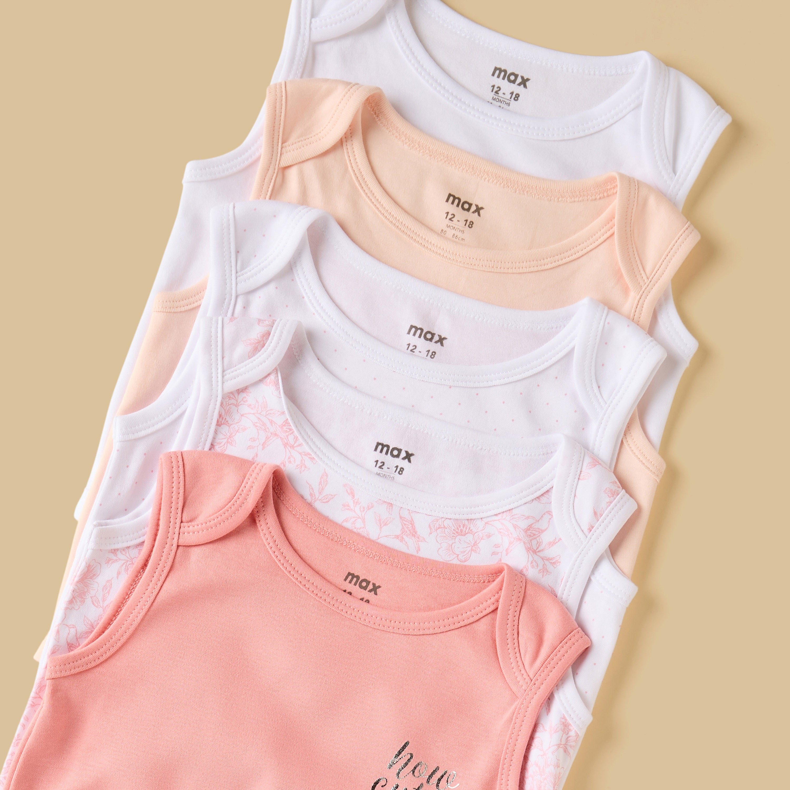 Pack of 5 - Assorted Cotton Bodysuit