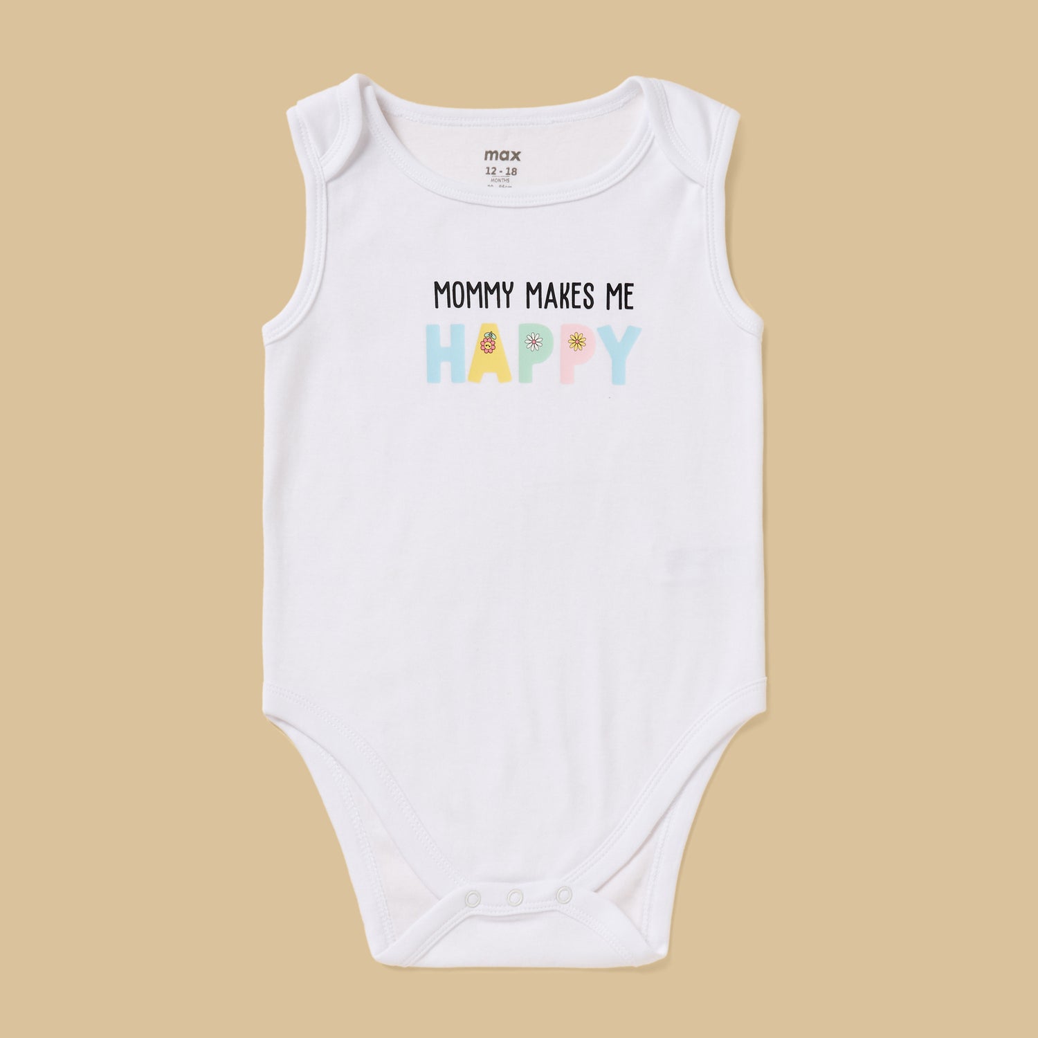 Pack of 5 - Assorted Sleeveless Cotton Bodysuit