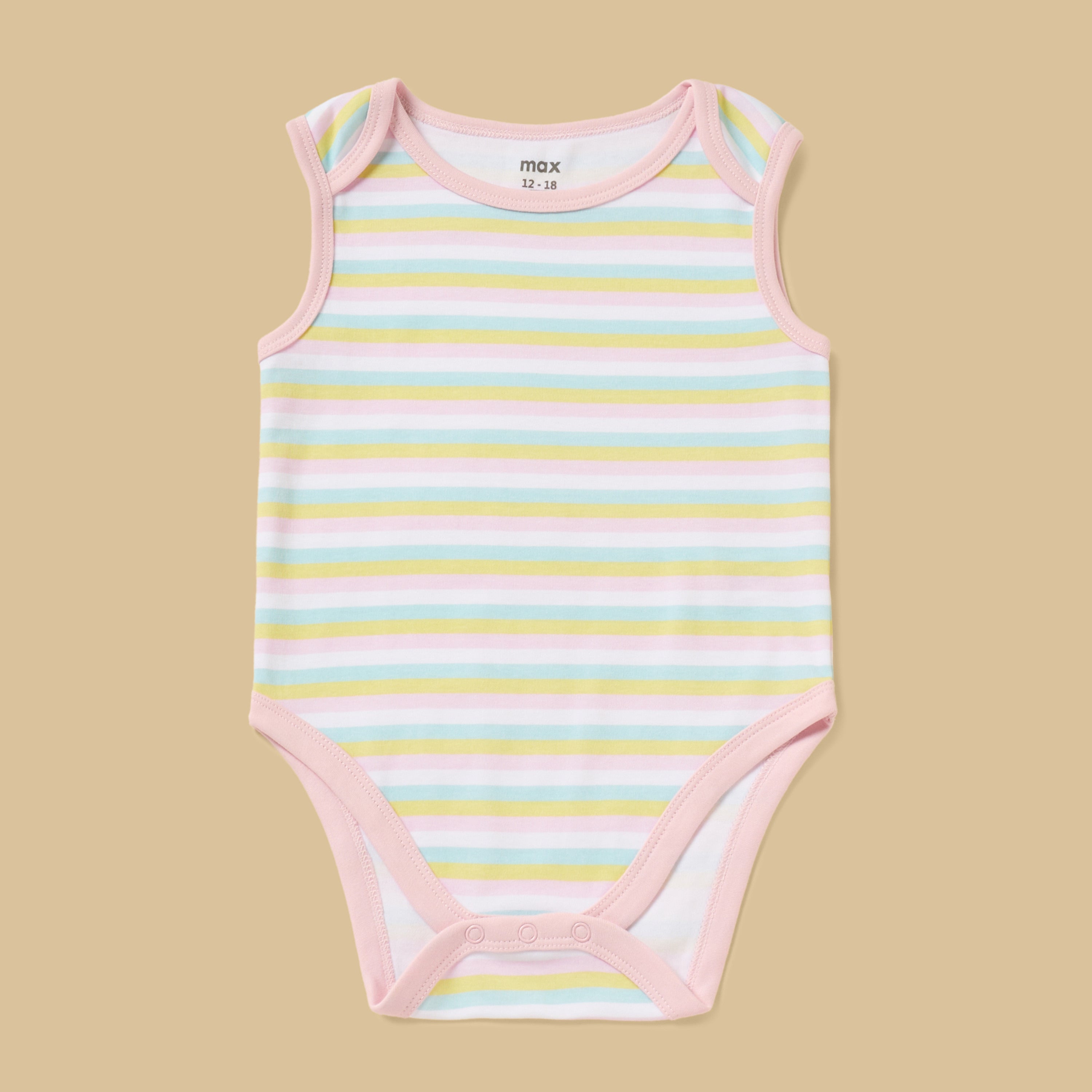 Pack of 5 - Assorted Sleeveless Cotton Bodysuit
