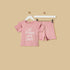 Slogan Print Cotton Shorts Set - Pink / 12-18 mths