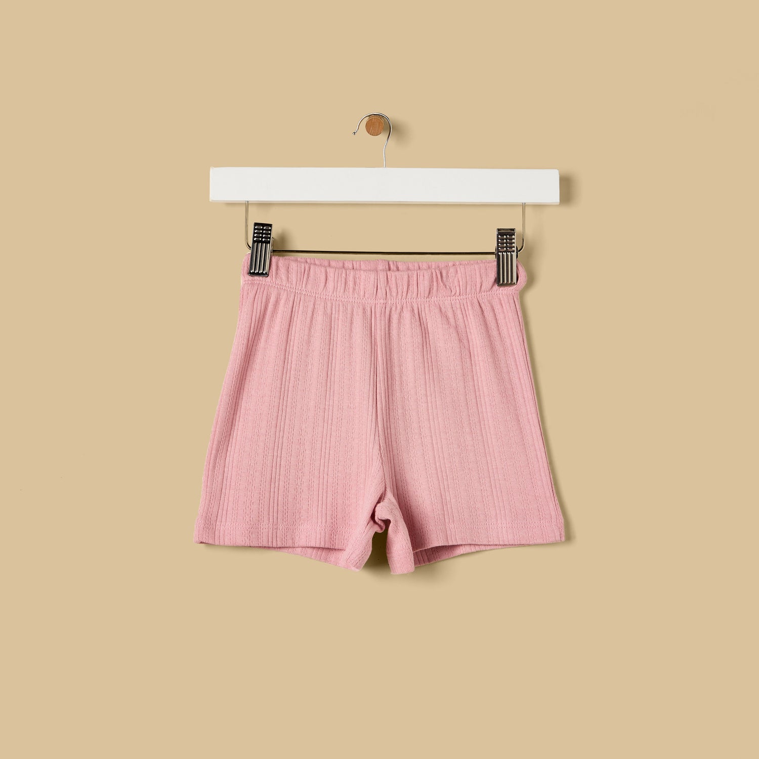 Slogan Print Cotton Shorts Set