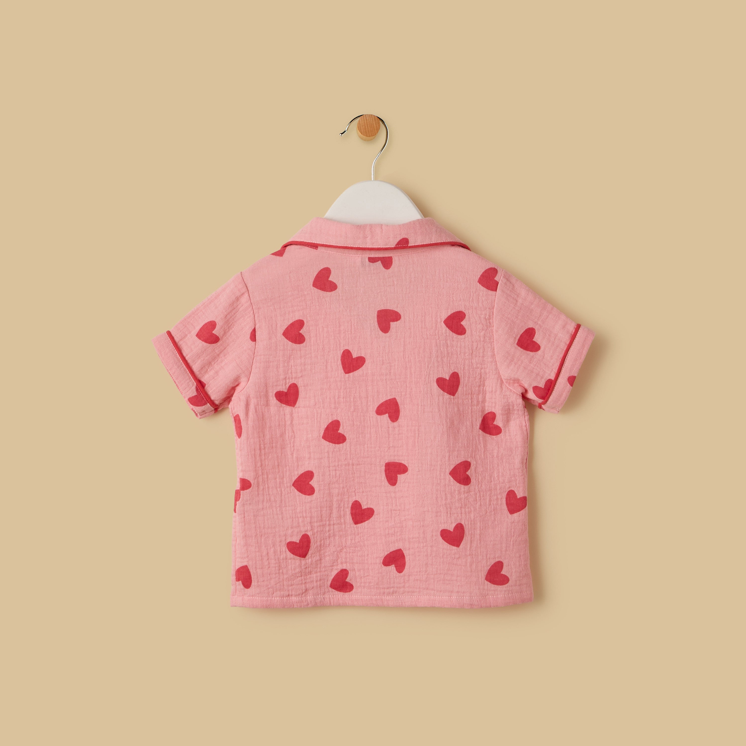 Heart Print Shorts Set