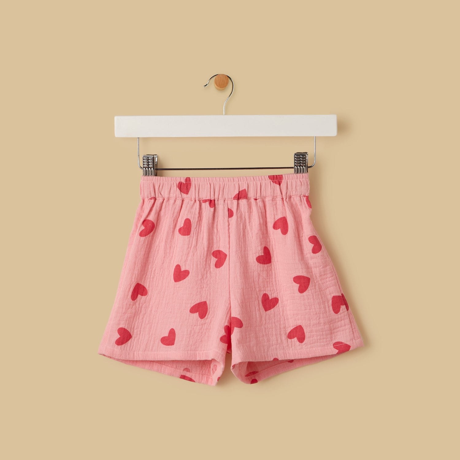 Heart Print Shorts Set