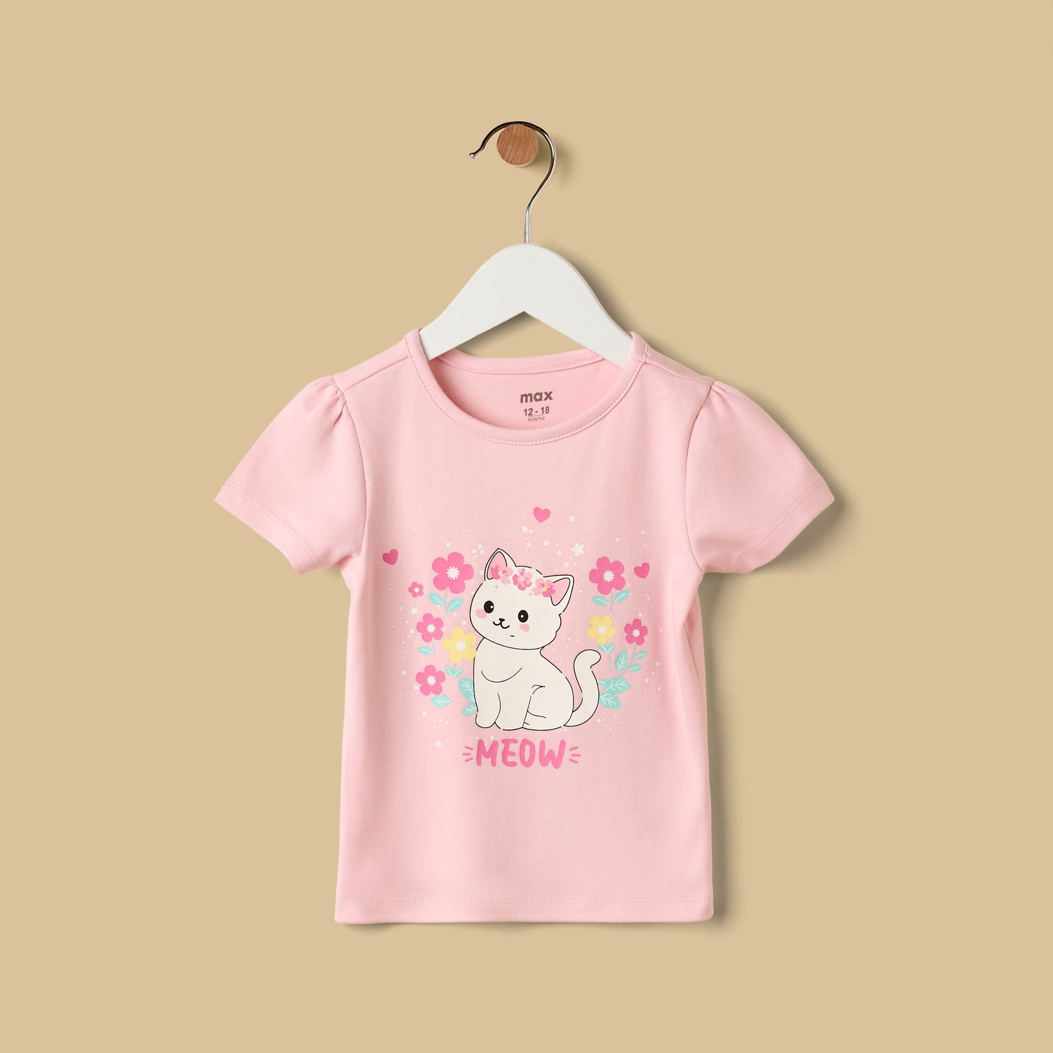 Cat Print Shorts Set