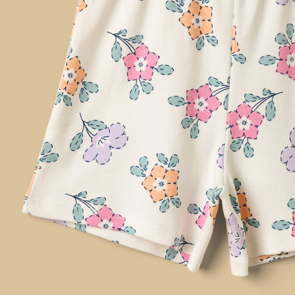 Floral Print Shorts Set