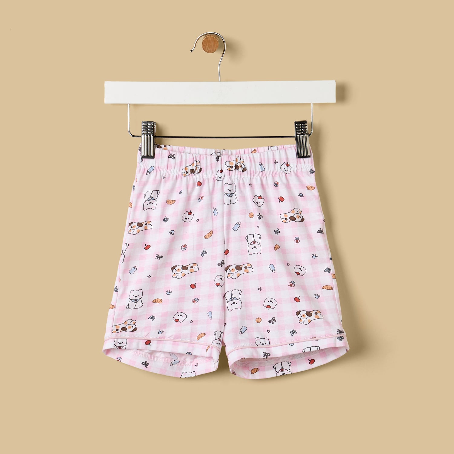 Puppy Print Cotton Shorts Set